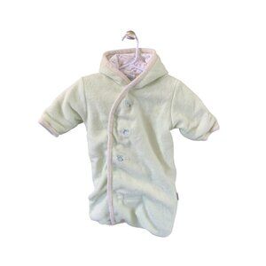 McBaby Infant Baby Size 0 3 Months mint Green Vintage Bunting Coat Jacket Snap U